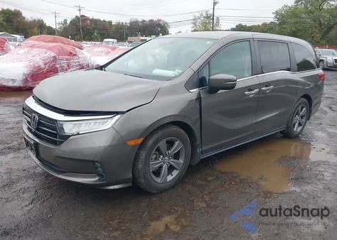 2021 Honda Odyssey Ex z USA, uszkodzony, nr VIN 5FNRL6H53MB036922